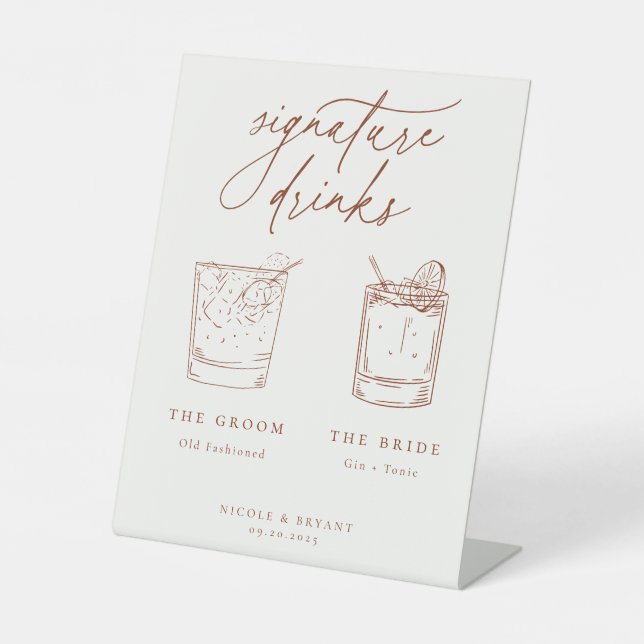 Signe De Table Desert Sienna Signature Boissons (Recto)