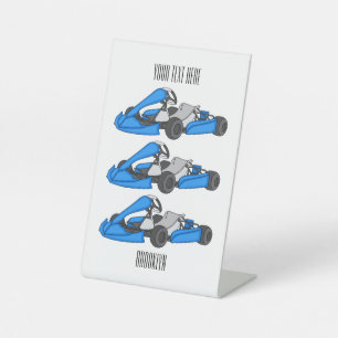 Signe De Table dessin animé de Kart racing