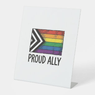 Signe De Table Dessin de T-Shirt Vectoriel Drapeau de Fierté Alli