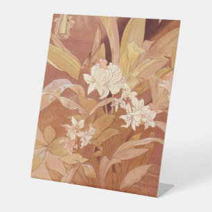 Signe De Table Détail floral Art nouveau d'Alphonse Mucha