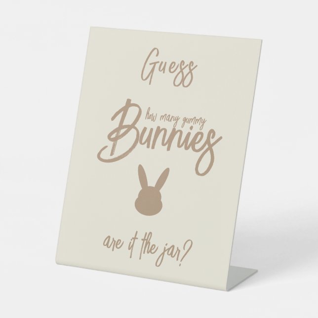 Signe De Table Devinez combien de Baby showers jeu (Recto)