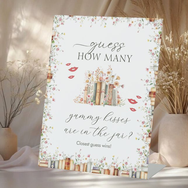 Signe De Table Devinez combien de baisers nouvelle Fête des marié (Créateur téléchargé)