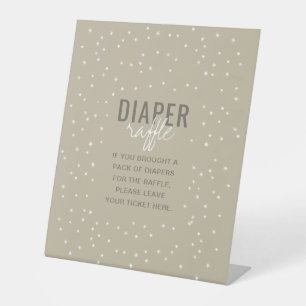 Signe De Table Diaper Raffle Aventure Attend Des Étoiles Neutres