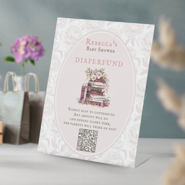 Signe De Table Diaperfund Nouvelle pile de chapitres baby shower  (Créateur téléchargé)