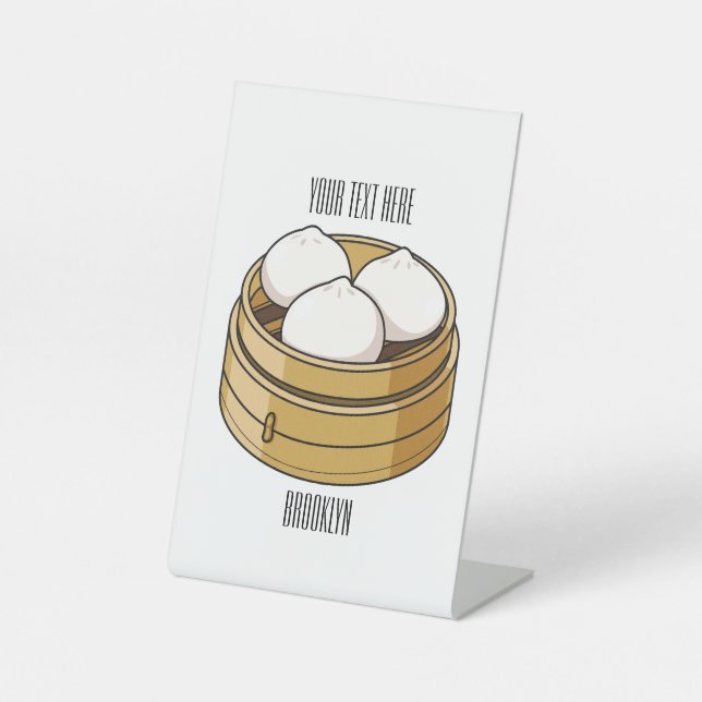 Signe De Table Dim sum dessin animé (Recto)