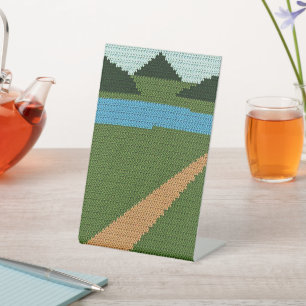 Signe De Table Dirt Road Green Country Crochet Artiste Imprimer