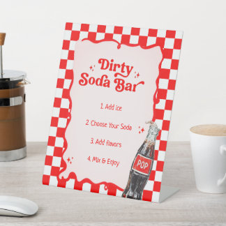Signe De Table Dirty Soda Bar for baby shower