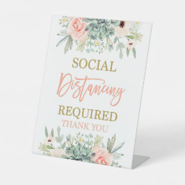 Signe De Table Distances sociales requises