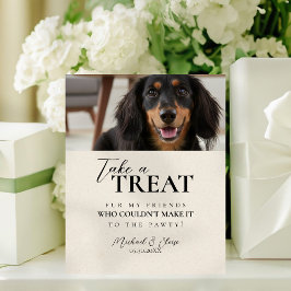 Signe De Table Dog Photo Wedding Treat Favor