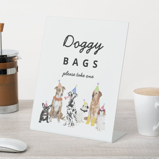 Signe De Table Doggy Sacs Chien Anniversaire Faveur Signer (In SItu)