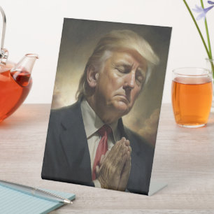 Signe De Table Donald Trump Prie Pour L'Amérique