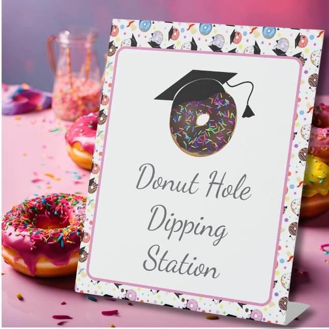 Signe De Table Donuts et degrés Graduation Donut Dipping (Créateur téléchargé)