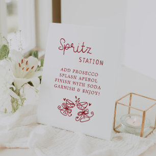 Signe De Table Douche nuptiale Spritz Station