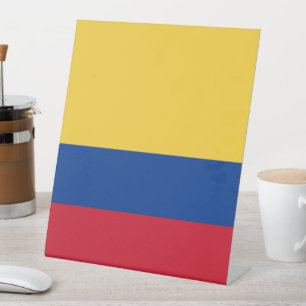 Signe De Table Drapeau de Colombie
