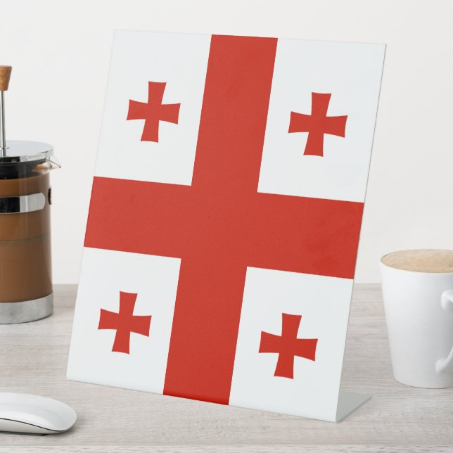 Signe De Table Drapeau de Géorgie (In SItu)