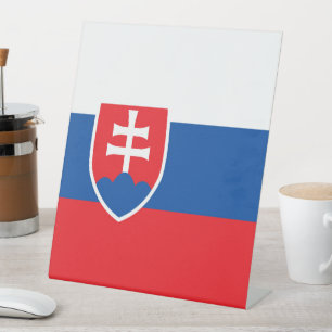 Signe De Table drapeau de la Slovaquie