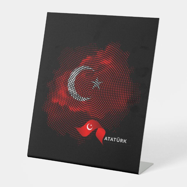 Signe De Table Drapeau de la Turquie (Recto)