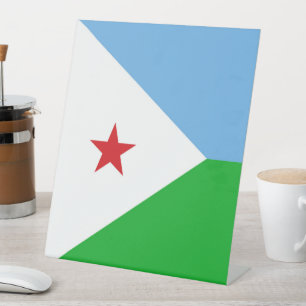 Signe De Table Drapeau Djibouti