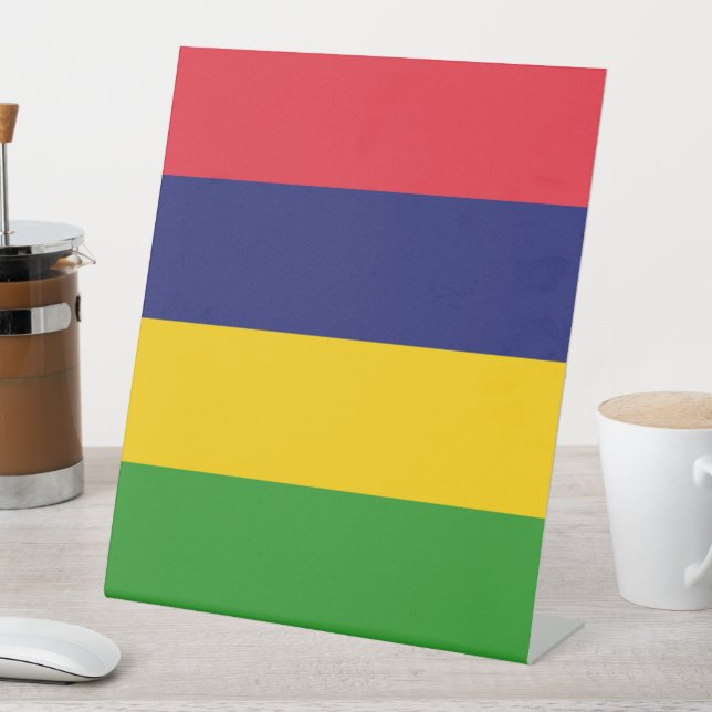 Signe De Table Drapeau mauricien (In SItu)