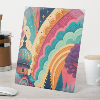 Signe De Table Dreamscape Rainbow Dome Pedestal Sign – Personnali