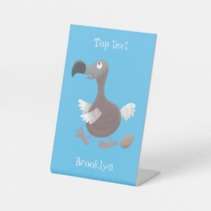 Signe De Table Drôle dessin animé d'oiseau de dodo
