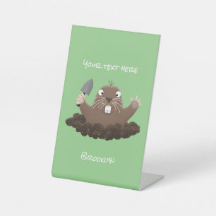 Signe De Table Drôle gopher de poche creusant dessin dessin de de