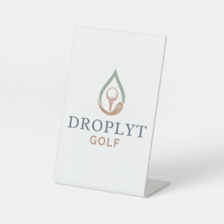 Signe De Table Droplyt Golf Signature Pedestal Sign