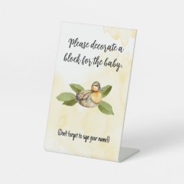 Signe De Table Duck Baby Shower Decoration Sign