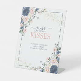 Signe De Table Dusty Blue Blush Rose Gold Combien de baisers