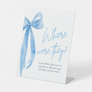 Signe De Table Dusty Blue Bow Bridal Où étaient-ils?