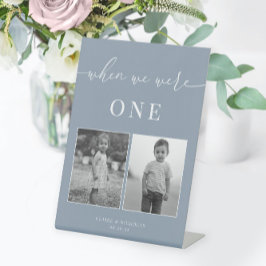 Signe De Table Dusty Blue Modern Elegant Mariage Age Numéro de ta