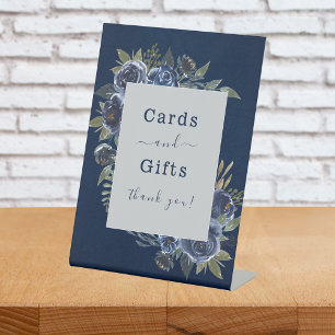 Signe De Table Dusty Blue Navy Champagne Mariage d'ivoire