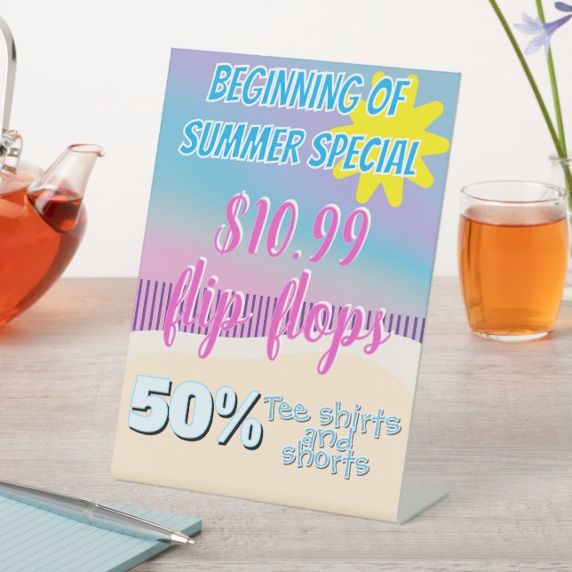 Signe De Table Écran central du magasin de détail (In SItu)