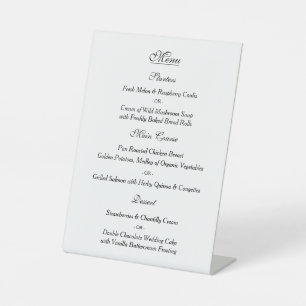 Signe De Table Elégant Café Restaurant Menu Style