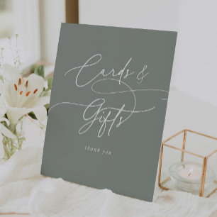 Signe De Table Élégant charme Sage Cartes de mariage et cadeaux S