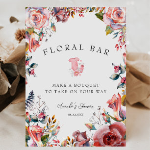 Signe De Table Élégant Construisez votre Bouquet Baby shower Flor
