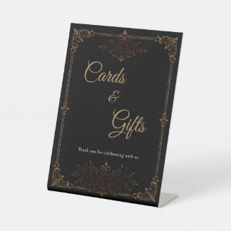 Signe De Table Elegant Dark Gothic Wedding Tabletop Sign