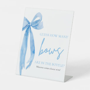 Signe De Table Elegant Dusty Blue Bow Devine Combien De Bows Jeu