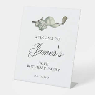 Signe De Table Elegant Golf 30th Birthday Party Welcome