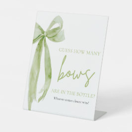 Signe De Table Elegant Green Bow Devine Combien De Bows Jeu