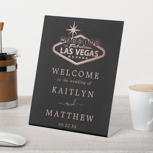 Signe De Table Elégant Las Vegas Destination Mariage Bienvenue (In SItu)
