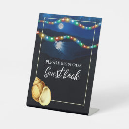 Signe De Table Elégant mariage sur la plage au clair de lune