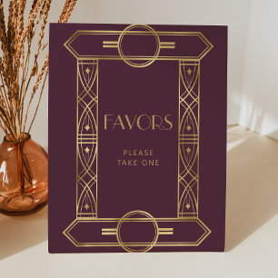 Signe De Table Elégant Mariage Vintage Déco Bourgogne Or Faveurs