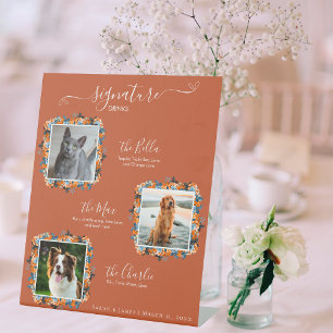 Signe De Table Élégant Marine Terracota 3 Photo Animaux de compag