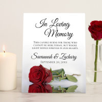 Élégant Mémorial du Mariage de mémoire d'amour Ros