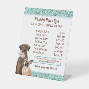 Signe De Table Elégant menu de Parties scintillant turquoise Chie