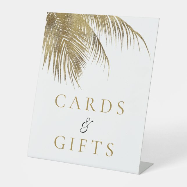 Signe De Table Elégant Palm Tree Plage Tropical Mariage (Recto)