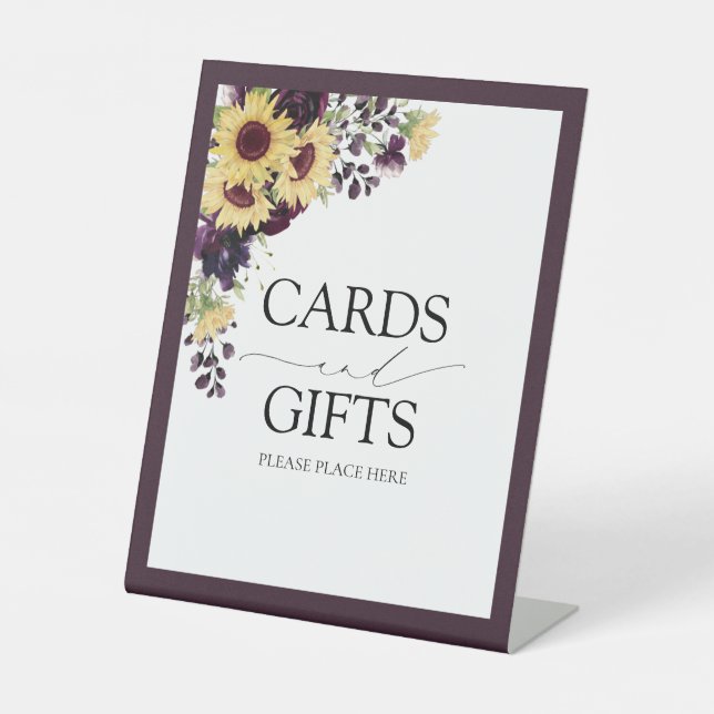 Signe De Table Élégant prune pourpre (Recto)