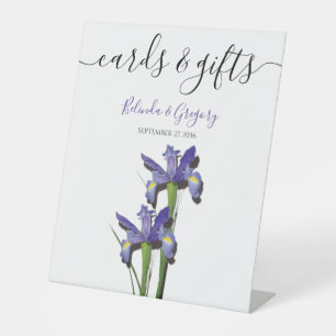 Signe De Table Elégant Purple Iris Cartes de Mariage & Cadeaux