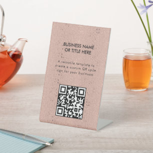Signe De Table Élégant Rose Gold Beauty Salon Signal